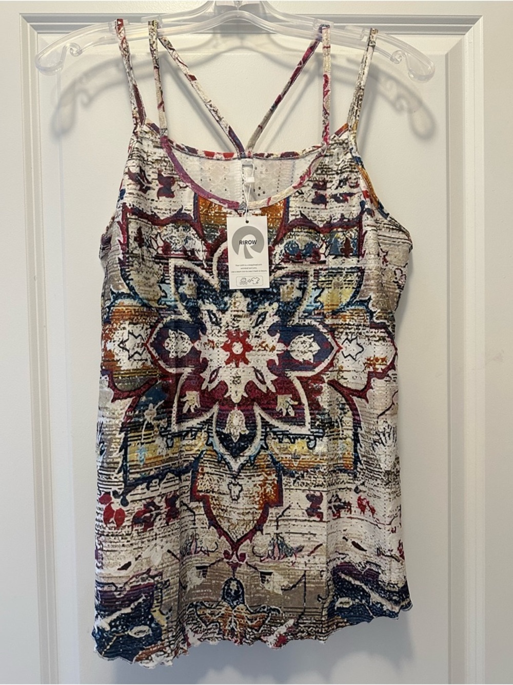 4/$20 Multi-Color Printed Strappy Tank Top